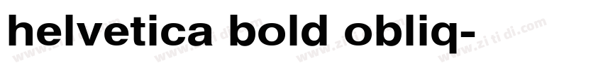 helvetica bold obliq字体转换